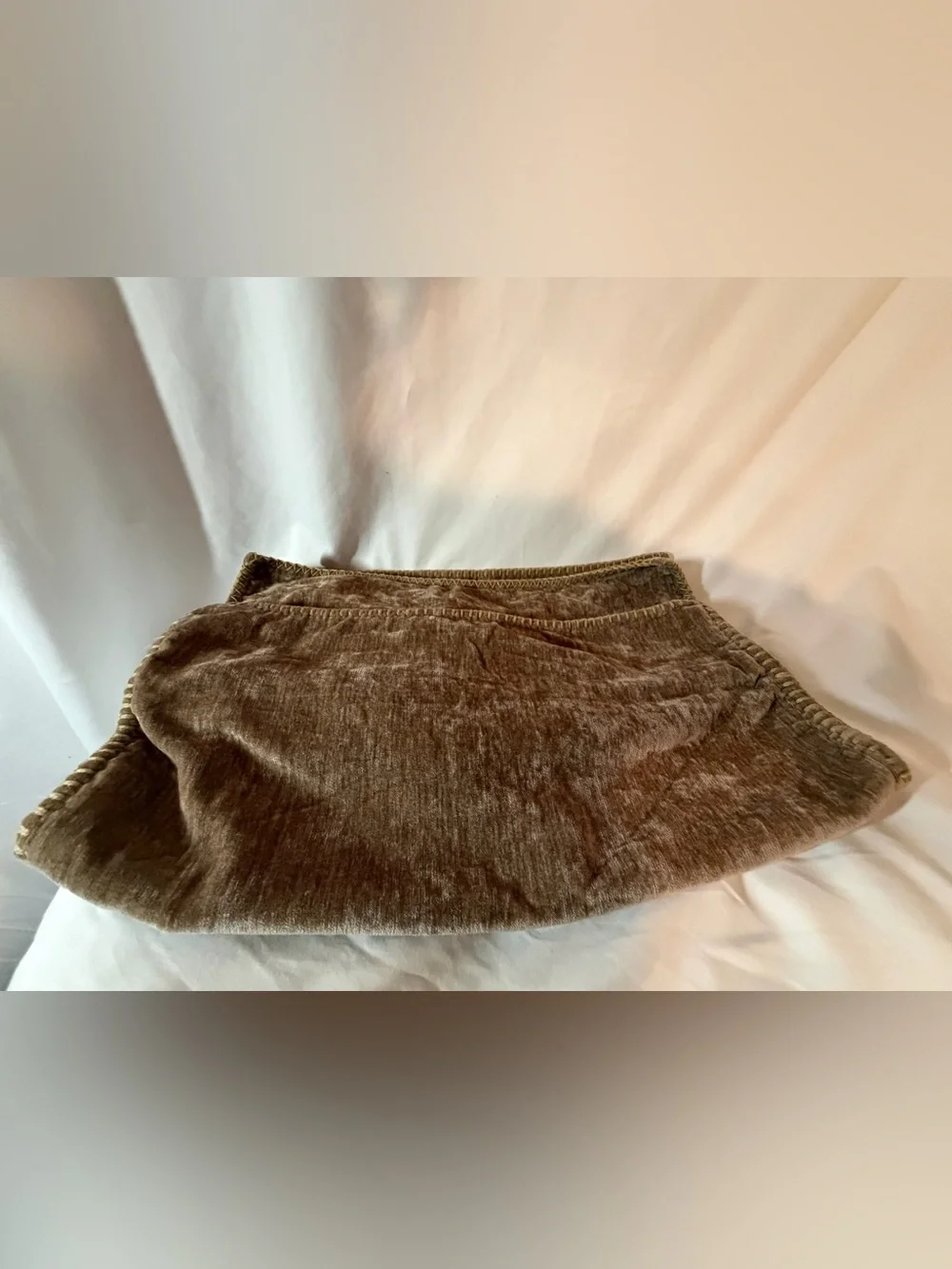 Brown Chenille Velvet Pillow Shams Set of 2 20x23 Boho Cottagecore Envelope